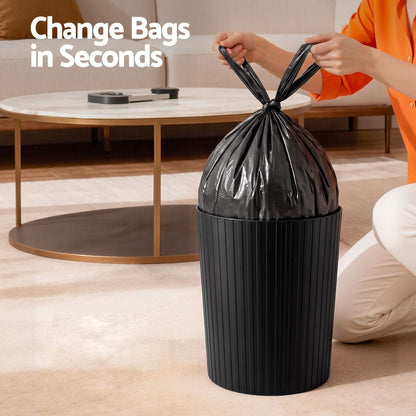 Alona.com.au Home & Garden > Kitchen Bins > Automatic Bins Cefito 8L Open Top Rubbish Bins Waste Bin Trash Can Storage Dustbin Black