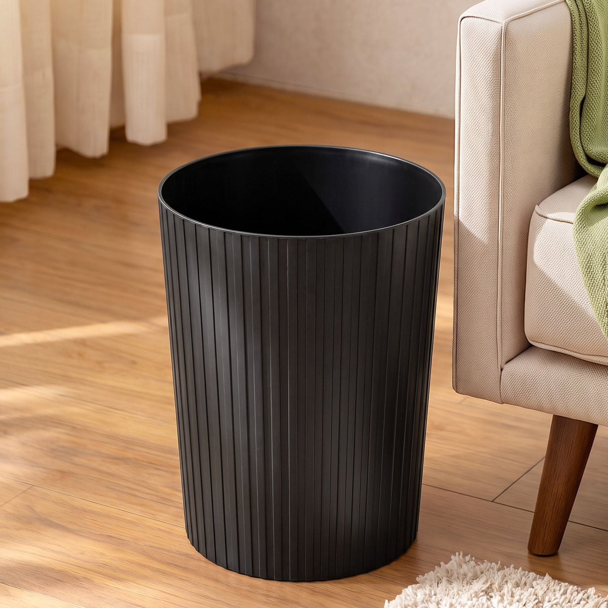 Alona.com.au Home & Garden > Kitchen Bins > Automatic Bins Cefito 8L Open Top Rubbish Bins Waste Bin Trash Can Storage Dustbin Black