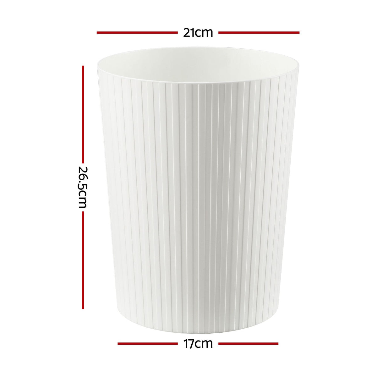 Alona.com.au Home & Garden > Kitchen Bins > Automatic Bins Cefito 8L Open Top Rubbish Bins Waste Bin Trash Can Storage Dustbin White