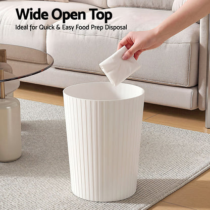 Alona.com.au Home & Garden > Kitchen Bins > Automatic Bins Cefito 8L Open Top Rubbish Bins Waste Bin Trash Can Storage Dustbin White