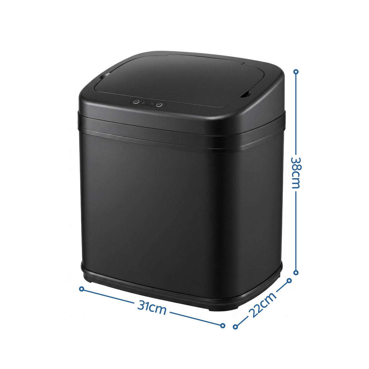Alona.com.au Home & Garden > Kitchen Bins > Automatic Bins Devanti 15L Motion Sensor Bin Touchless Bins Soft-Close Rubbish Trash Can Black