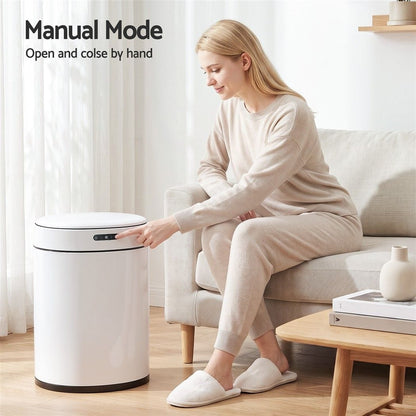 Alona.com.au Home & Garden > Kitchen Bins > Automatic Bins Devanti 20L Automatic Sensor Bin Touchless Rubbish Waste Bin White Kitchen