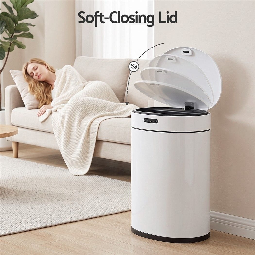 Alona.com.au Home & Garden > Kitchen Bins > Automatic Bins Devanti 20L Automatic Sensor Bin Touchless Rubbish Waste Bin White Kitchen