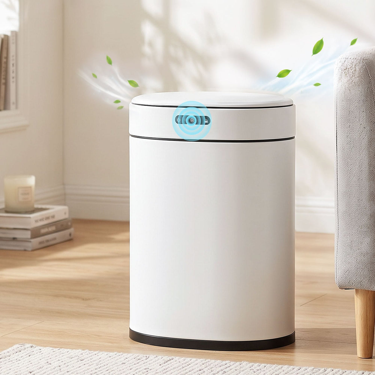 Alona.com.au Home & Garden > Kitchen Bins > Automatic Bins Devanti 20L Automatic Sensor Bin Touchless Rubbish Waste Bin White Kitchen