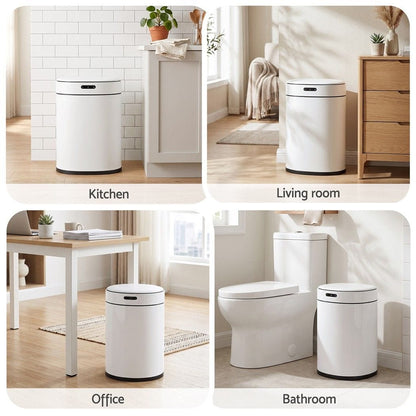 Alona.com.au Home & Garden > Kitchen Bins > Automatic Bins Devanti 20L Automatic Sensor Bin Touchless Rubbish Waste Bin White Kitchen