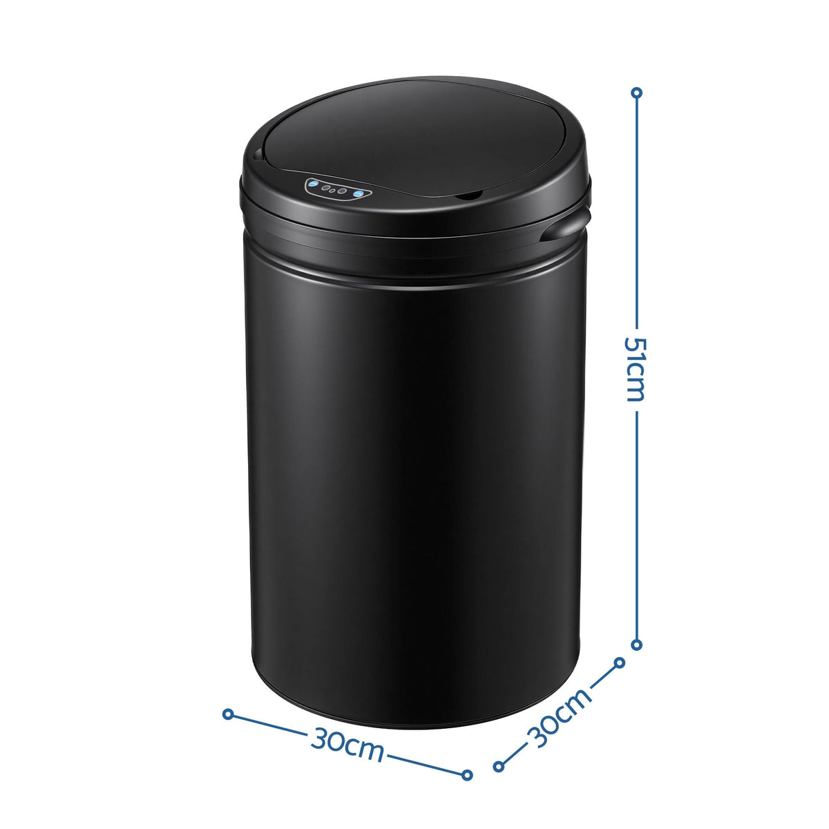 Alona.com.au Home & Garden > Kitchen Bins > Automatic Bins Devanti 30L Sensor Bin Automatic Touchless Trash Can Garbage Rubbish Black