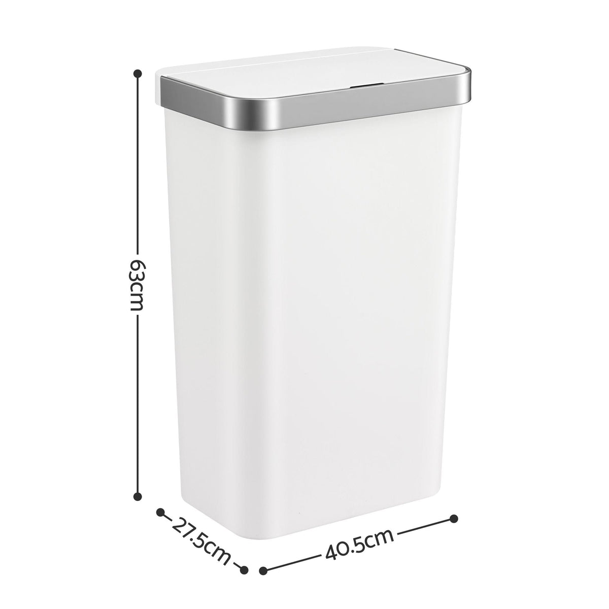 Alona.com.au Home & Garden > Kitchen Bins > Automatic Bins Devanti 50L Motion Sensor Trash Bin Automatic Kitchen Waste Dustbin White