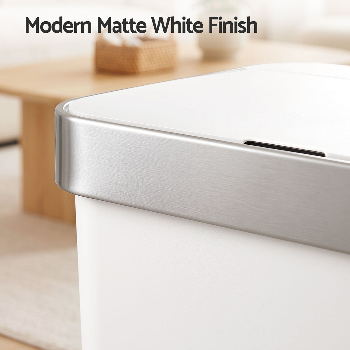 Alona.com.au Home & Garden > Kitchen Bins > Automatic Bins Devanti 50L Motion Sensor Trash Bin Automatic Kitchen Waste Dustbin White