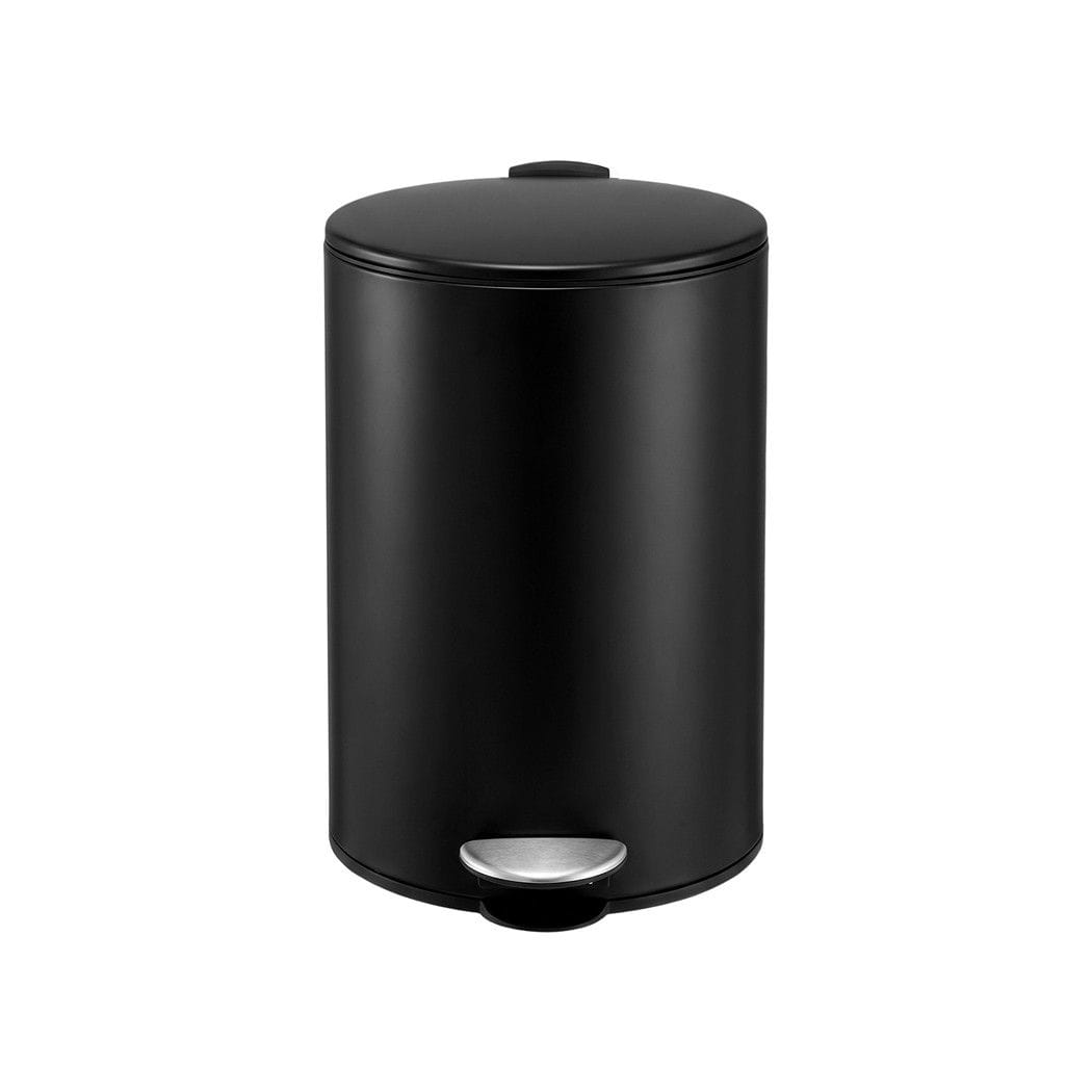 Alona.com.au Home & Garden > Kitchen Bins > Pedal Bins Cefito 12L Pedal Bin Rubbish Waste Bin Soft Close Lid Kitchen Bathroom Black