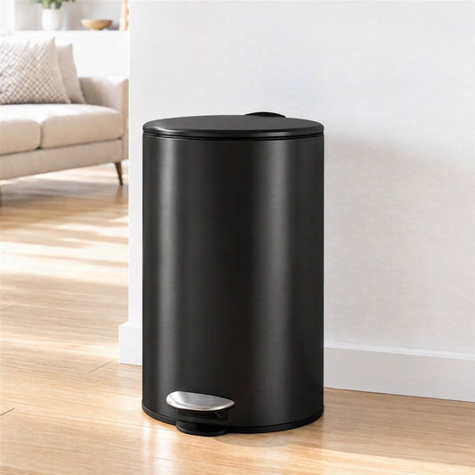 Alona.com.au Home & Garden > Kitchen Bins > Pedal Bins Cefito 12L Pedal Bin Rubbish Waste Bin Soft Close Lid Kitchen Bathroom Black
