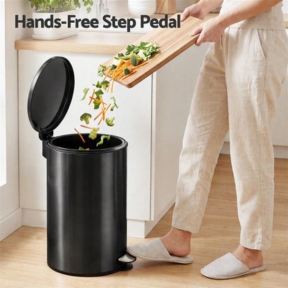 Alona.com.au Home & Garden > Kitchen Bins > Pedal Bins Cefito 12L Pedal Bin Rubbish Waste Bin Soft Close Lid Kitchen Bathroom Black