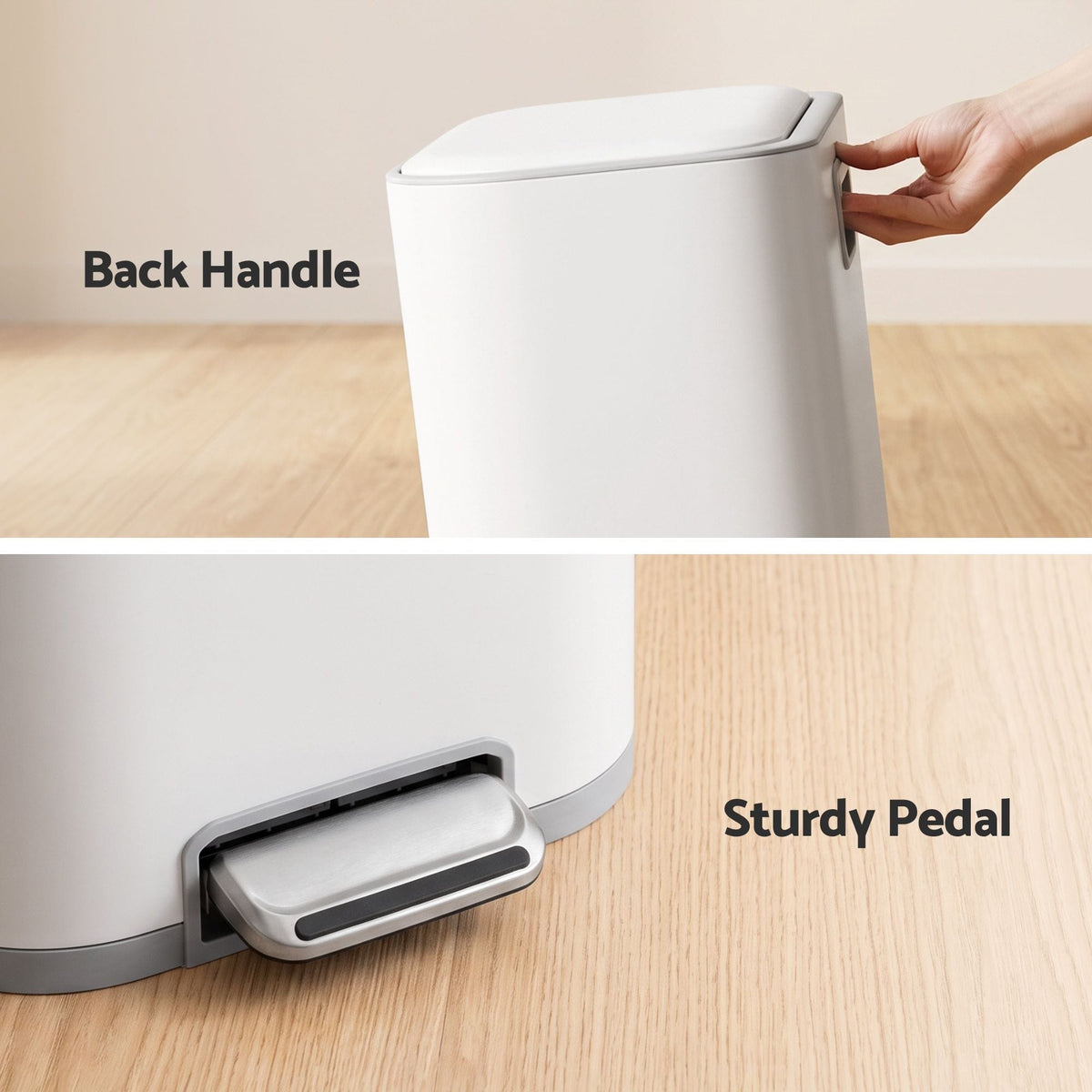 Alona.com.au Home & Garden > Kitchen Bins > Pedal Bins Cefito 20L Trash Bin Steel Pedal Bins Soft Close Kitchen Rubbish Waste Can White
