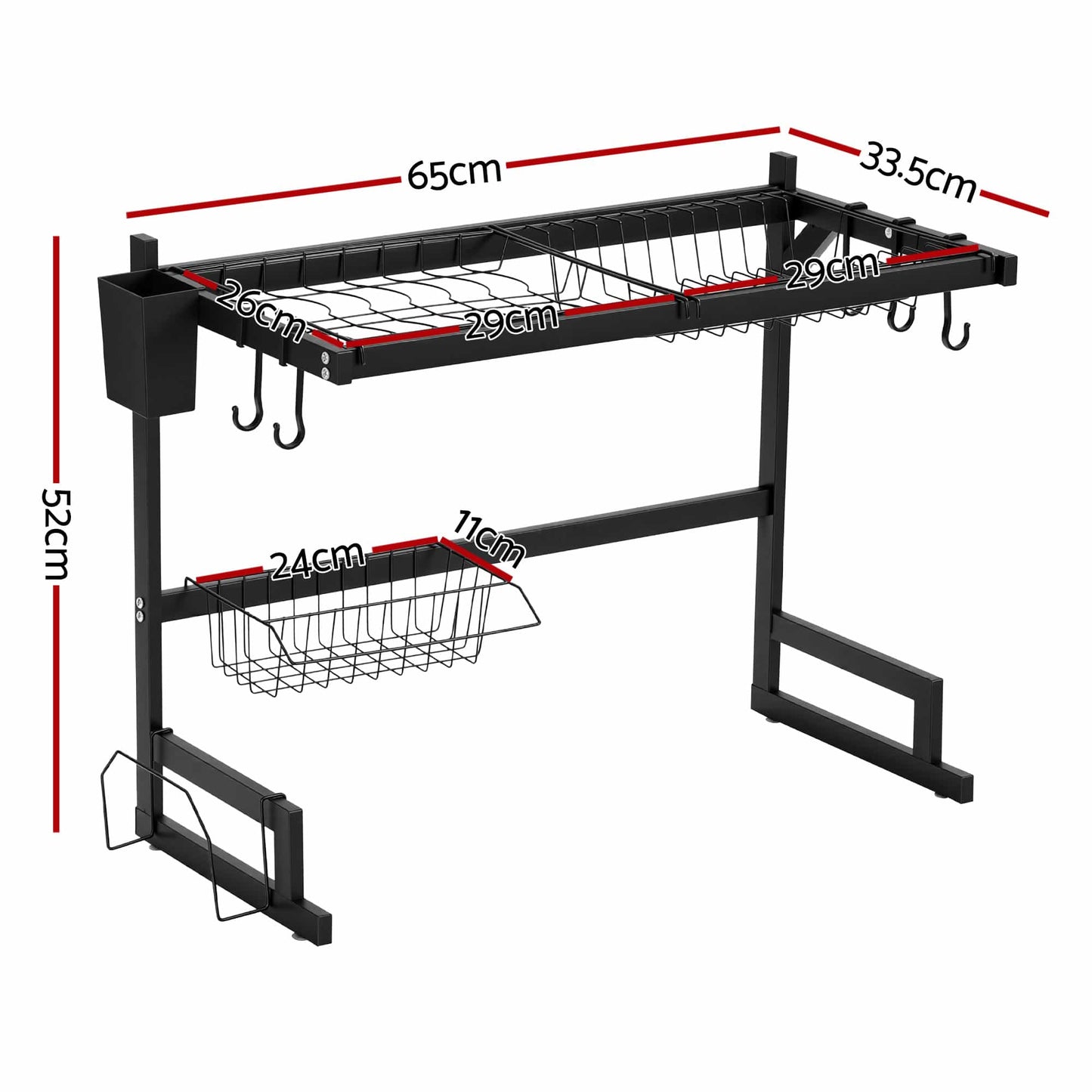 Alona.com.au Home & Garden > Kitchenware > Dish Racks Cefito Dish Drying Rack for Kitchen Storage Organisation Kitchen Sink Organiser Dish Drainer