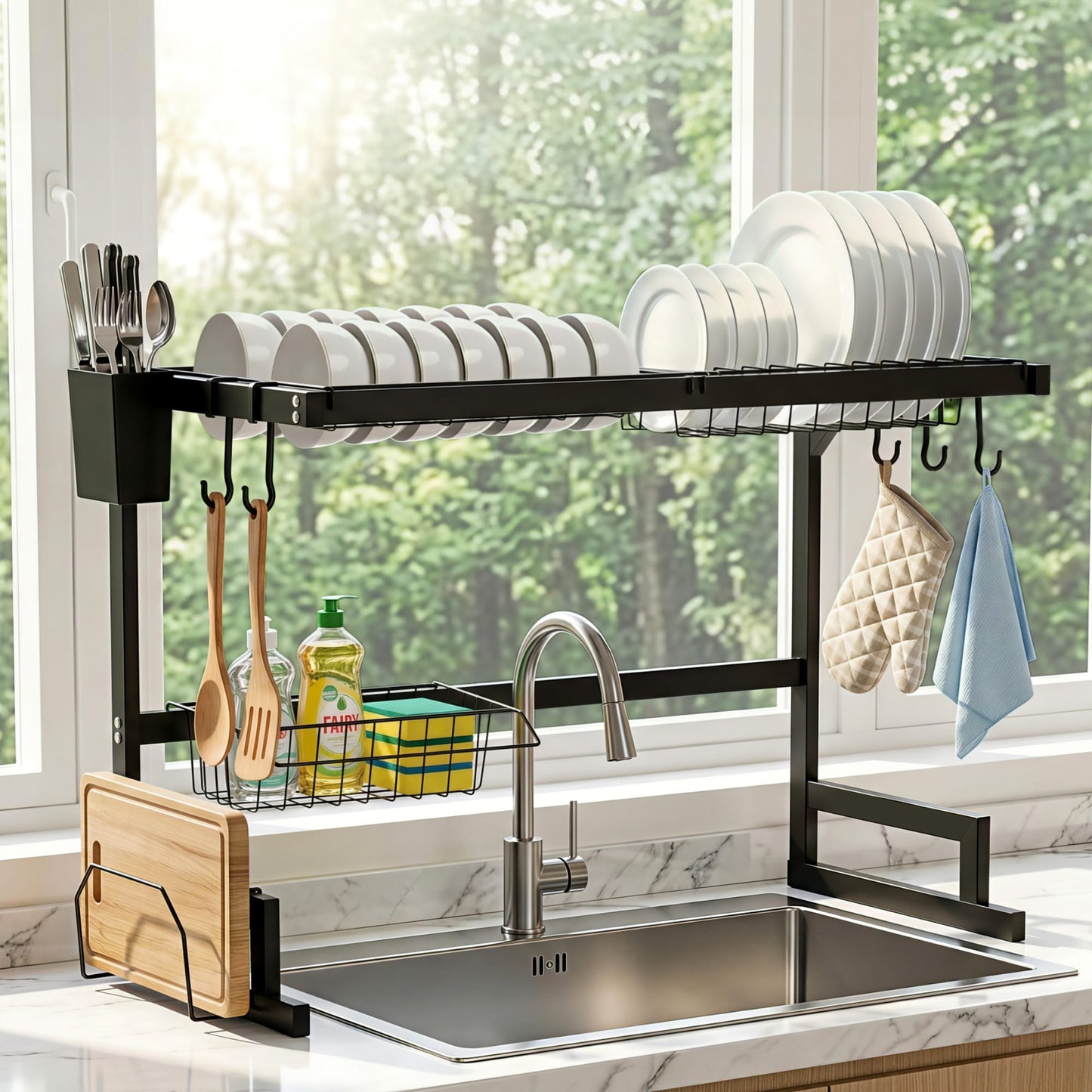 Alona.com.au Home & Garden > Kitchenware > Dish Racks Cefito Dish Drying Rack for Kitchen Storage Organisation Kitchen Sink Organiser Dish Drainer