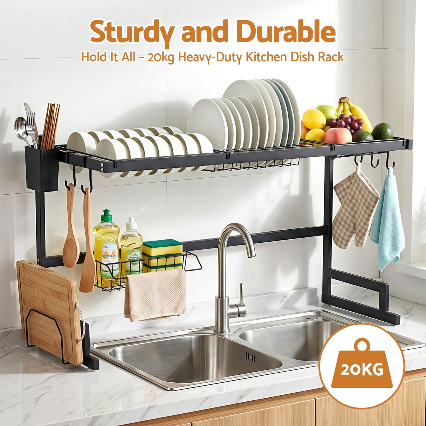 Alona.com.au Home & Garden > Kitchenware > Dish Racks Cefito Dish Drying Rack for Kitchen Storage Organisation Kitchen Sink Organiser Dish Drainer