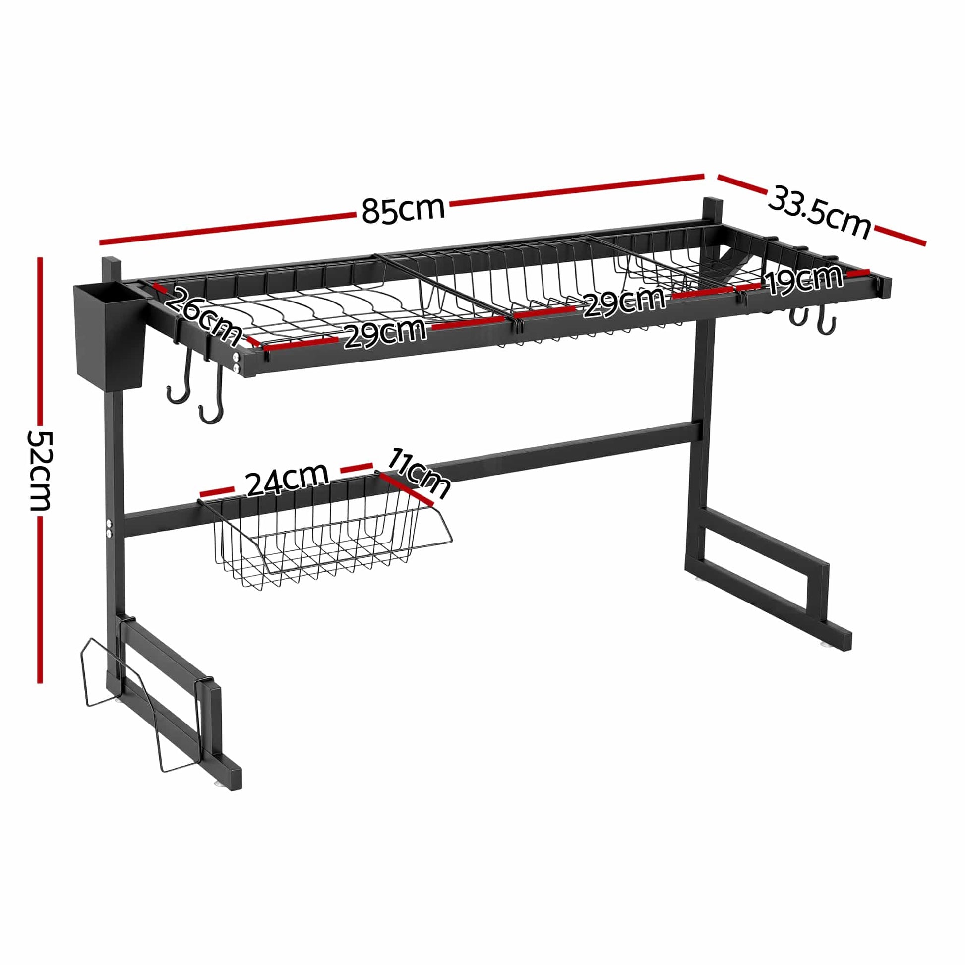 Alona.com.au Home & Garden > Kitchenware > Dish Racks Cefito Dish Drying Rack for Kitchen Storage Organisation Kitchen Sink Organiser Dish Drainer