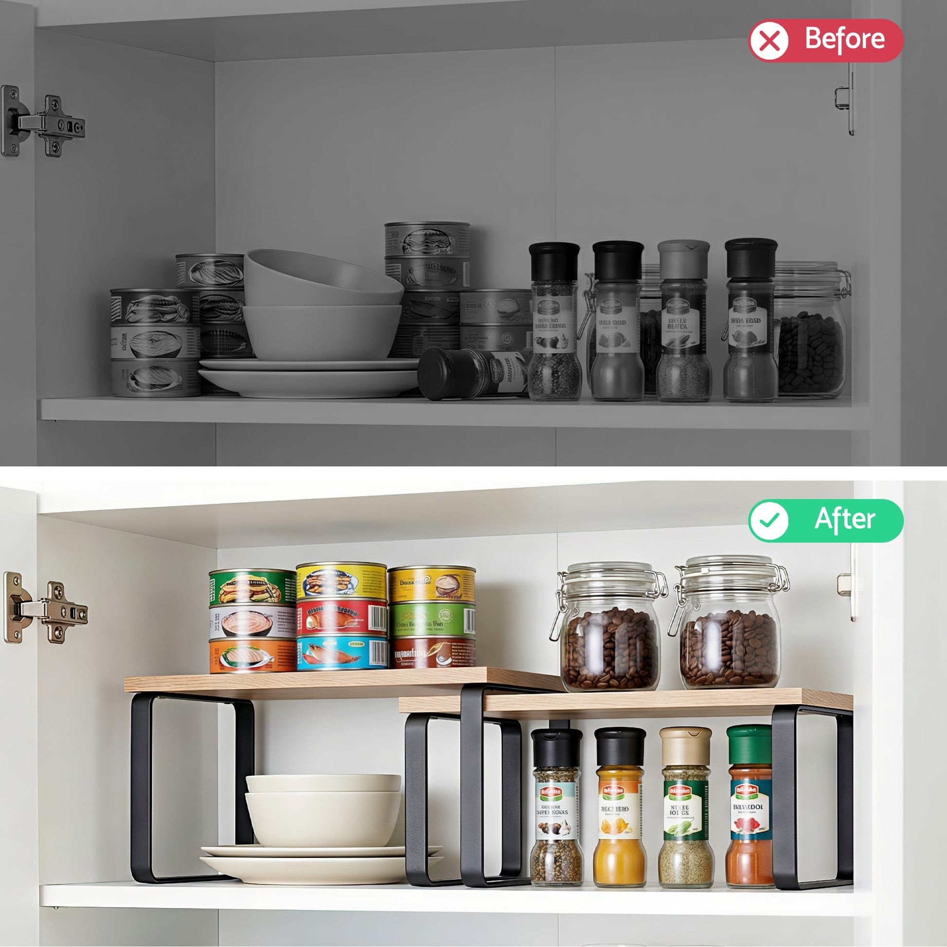 Alona.com.au Home & Garden > Kitchenware > Dish Racks Cefito Kitchen Storage Shelves Rack Cupboard Cabinet Organiser Set of 2