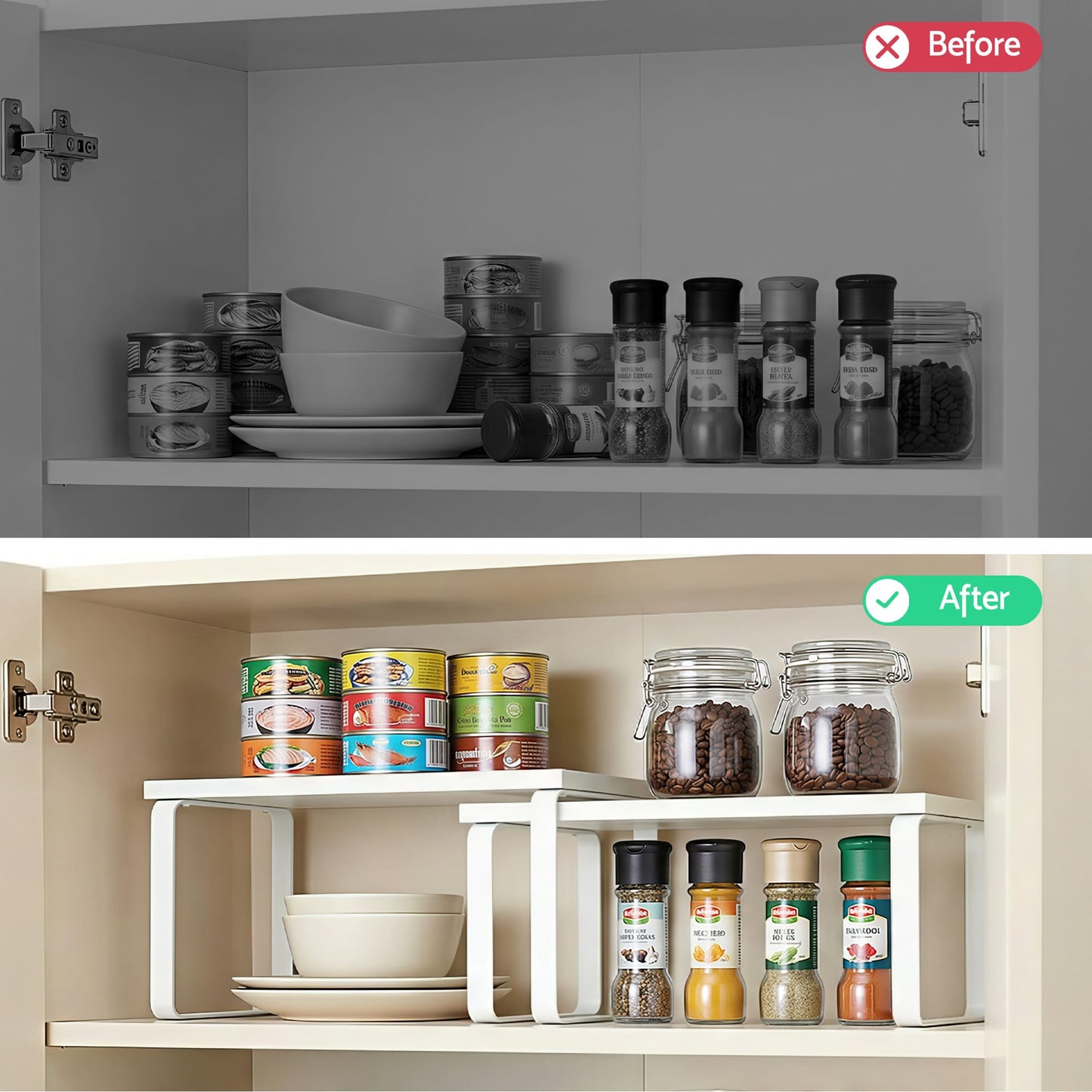 Alona.com.au Home & Garden > Kitchenware > Dish Racks Cefito Kitchen Storage Shelves Rack Cupboard Cabinet Organiser Set of 2