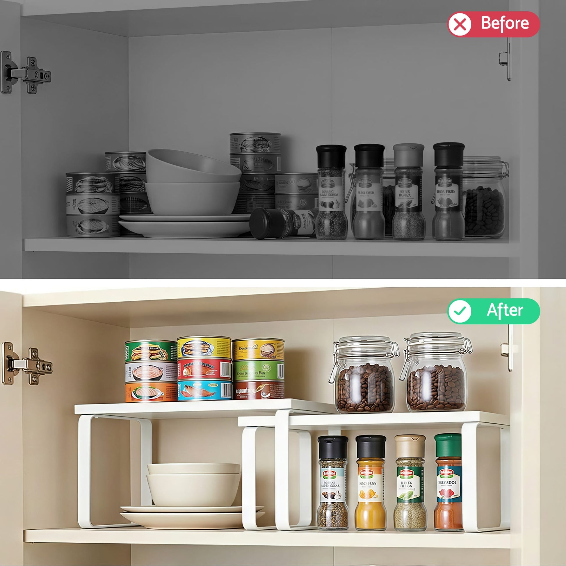 Alona.com.au Home & Garden > Kitchenware > Dish Racks Cefito Kitchen Storage Shelves Rack Cupboard Cabinet Organiser Set of 2