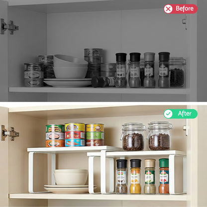 Alona.com.au Home & Garden > Kitchenware > Dish Racks Cefito Kitchen Storage Shelves Rack Cupboard Cabinet Organiser Set of 2