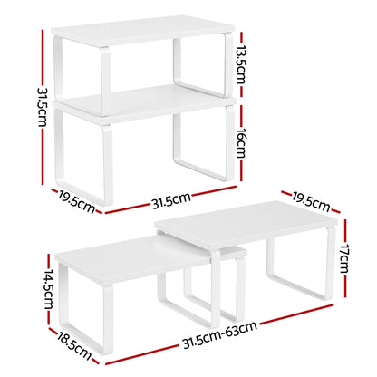 Alona.com.au Home & Garden > Kitchenware > Dish Racks Cefito Kitchen Storage Shelves Rack Cupboard Cabinet Organiser Set of 2
