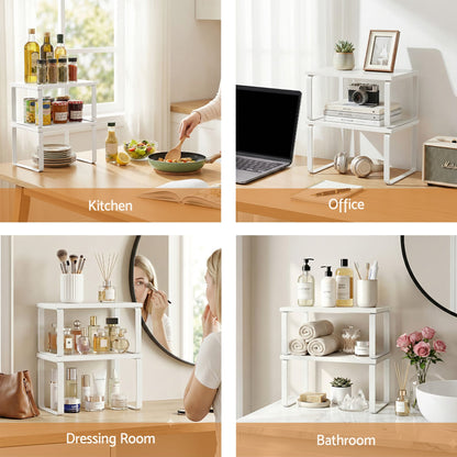Alona.com.au Home & Garden > Kitchenware > Dish Racks Cefito Kitchen Storage Shelves Rack Cupboard Cabinet Organiser Set of 2