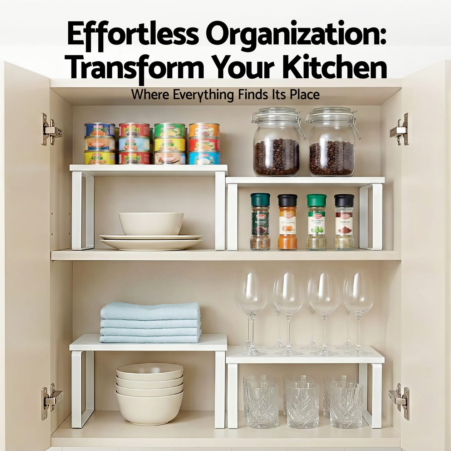 Alona.com.au Home & Garden > Kitchenware > Dish Racks Cefito Kitchen Storage Shelves Rack Cupboard Cabinet Organiser Set of 2