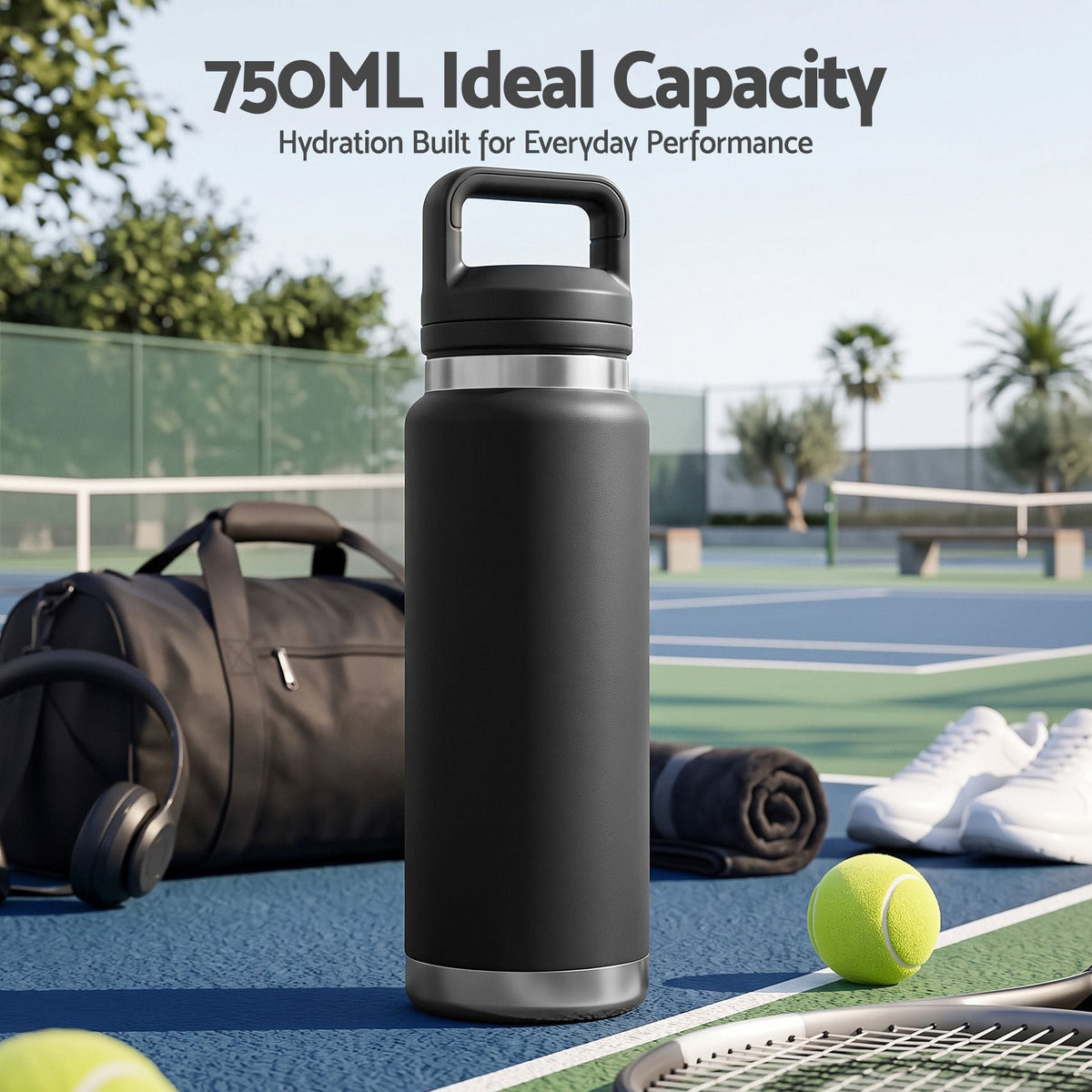 Alona.com.au Home & Garden > Kitchenware > Drinkware Everfit 750ML Insulated Water Bottle Stainless Steel Drink Bottle