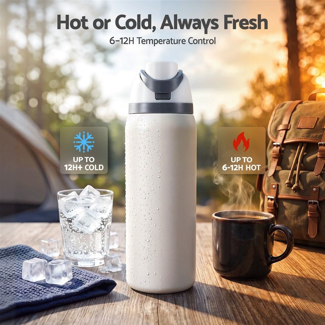 Alona.com.au Home & Garden > Kitchenware > Drinkware Everfit 950ML Insulated Water Bottle with Straw Stainless Steel Drink Bottle