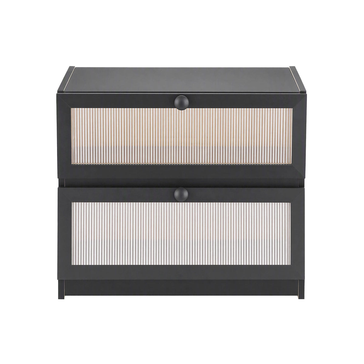 Alona.com.au Home & Garden > Kitchenware > Food Storage Artiss Bamboo Bread Box 2-Tier Kitchen Countertop Storage 40cm Black