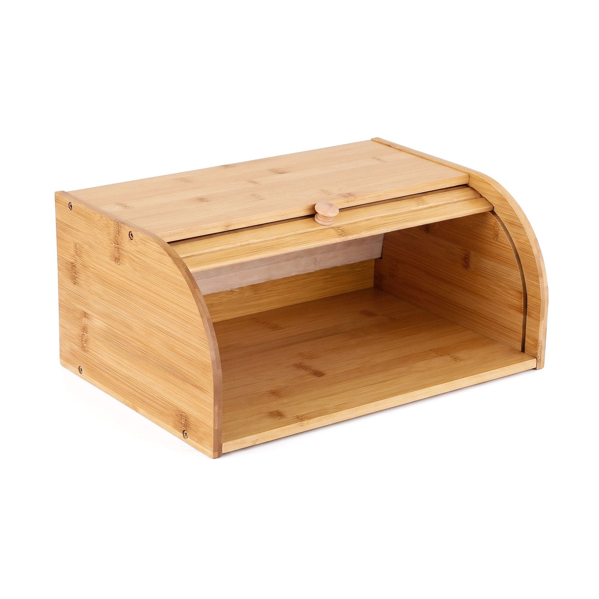 Alona.com.au Home & Garden > Kitchenware > Food Storage Artiss Bamboo Bread Box Bin Roll Top Kitchen Countertop Storage 45cm Natural