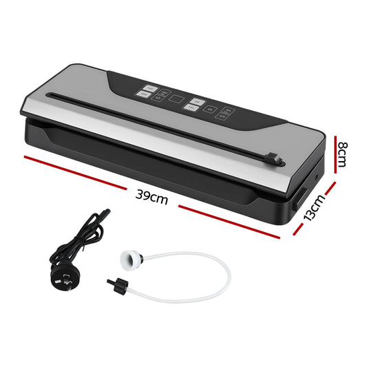 Alona.com.au Home & Garden > Kitchenware > Food Storage Devanti Food Vacuum Sealer Machine Auto Seal Slide Cutter 9 Modes Marinate Black