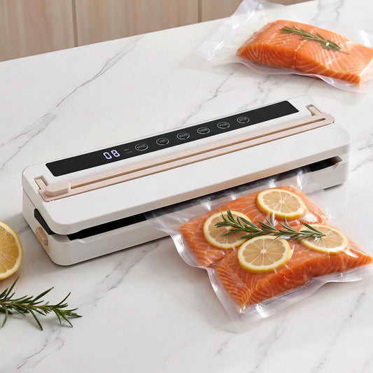 Alona.com.au Home & Garden > Kitchenware > Food Storage Devanti Food Vacuum Sealer Machine Fresh Storage Auto Seal Slide Cutter 6 Modes White