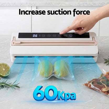 Alona.com.au Home & Garden > Kitchenware > Food Storage Devanti Food Vacuum Sealer Machine Fresh Storage Auto Seal Slide Cutter 6 Modes White