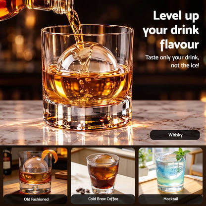 Alona.com.au Home & Garden > Kitchenware > Kitchen Utensils Artiss 5cm Clear Ice Mold Large Sphere Ice Ball Tray for Whiskey