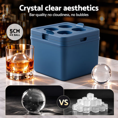 Alona.com.au Home & Garden > Kitchenware > Kitchen Utensils Artiss 5cm Clear Ice Mold Large Sphere Ice Ball Tray for Whiskey