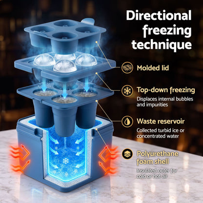 Alona.com.au Home & Garden > Kitchenware > Kitchen Utensils Artiss 5cm Clear Ice Mold Large Sphere Ice Ball Tray for Whiskey