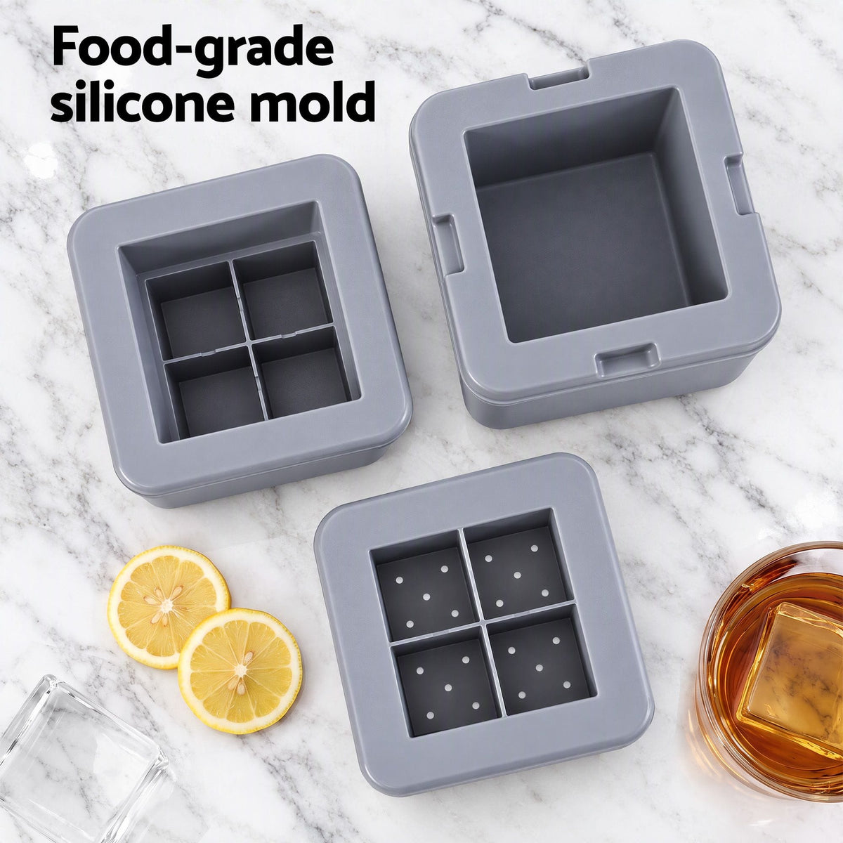 Alona.com.au Home & Garden > Kitchenware > Kitchen Utensils Artiss 5cm Clear Ice Mold Whiskey Large Square Ice Cube Tray