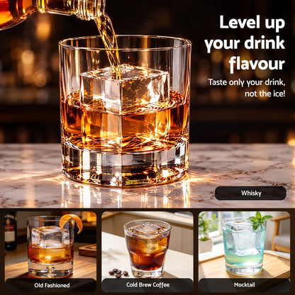 Alona.com.au Home & Garden > Kitchenware > Kitchen Utensils Artiss 5cm Clear Ice Mold Whiskey Large Square Ice Cube Tray