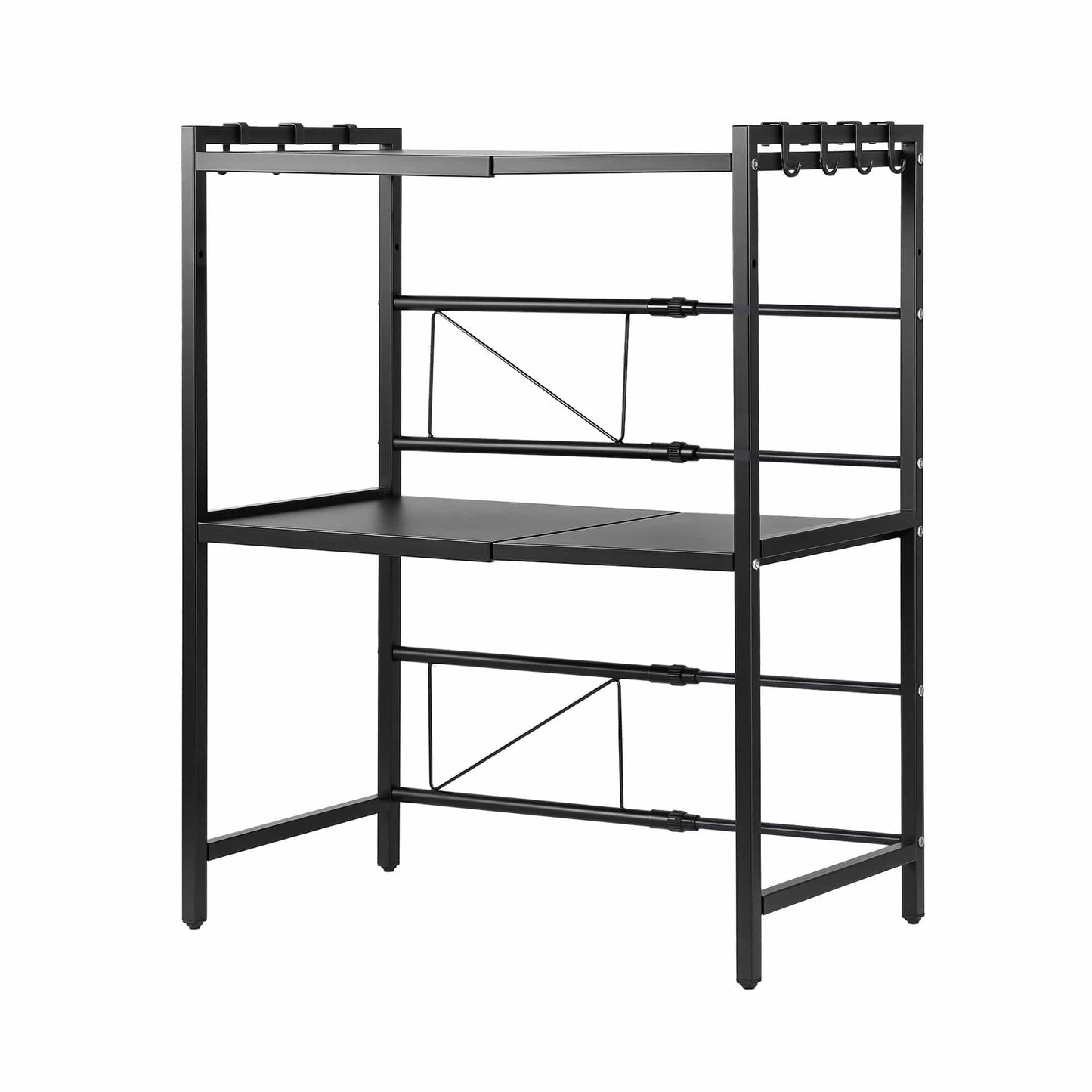 Alona.com.au Home & Garden > Kitchenware > Kitchen Utensils Artiss Kitchen Bakers Rack 40-60CMX78CM Metal Microwave Stand Black