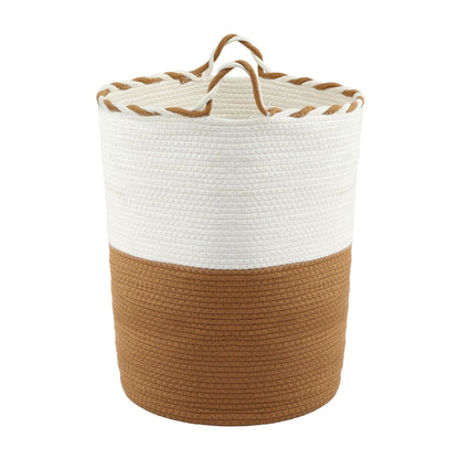 Alona.com.au Home & Garden > Laundry & Cleaning > Laundry Baskets Artiss Woven Laundry Basket with handles Foldable White & Brown