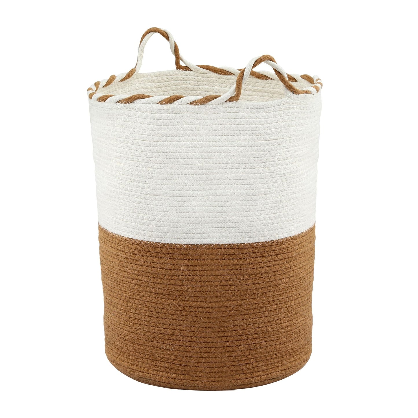 Alona.com.au Home & Garden > Laundry & Cleaning > Laundry Baskets Artiss Woven Laundry Basket with handles Foldable White & Brown