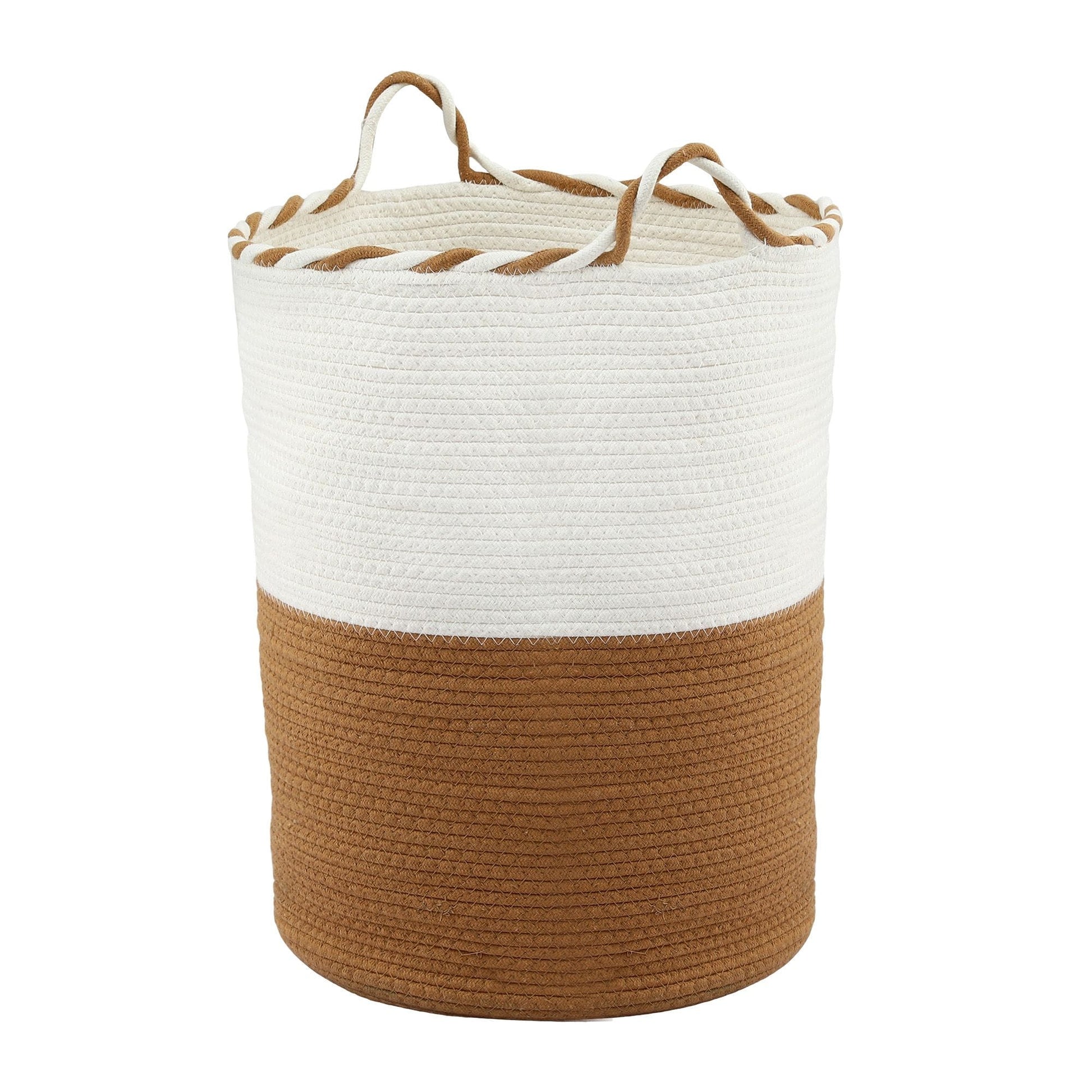 Alona.com.au Home & Garden > Laundry & Cleaning > Laundry Baskets Artiss Woven Laundry Basket with handles Foldable White & Brown