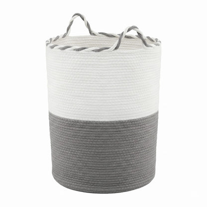 Alona.com.au Home & Garden > Laundry & Cleaning > Laundry Baskets Artiss Woven Laundry Basket with handles Foldable White & Grey