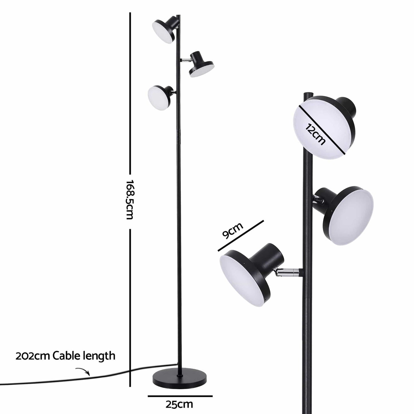 Alona.com.au Home & Garden > Lighting > Floor Lamps Artiss RGB Floor Lamp LED with 3 Swivel Lights Color Changing Lamp with Remote Stepless Dimmable