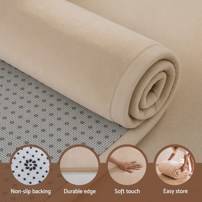 Alona.com.au Home & Garden > Rugs > Floor Rugs Artiss Tatami Mat Floor Mattress 3cm Thick Futon Mattresses Mellow Mat Rugs Living Room Beige