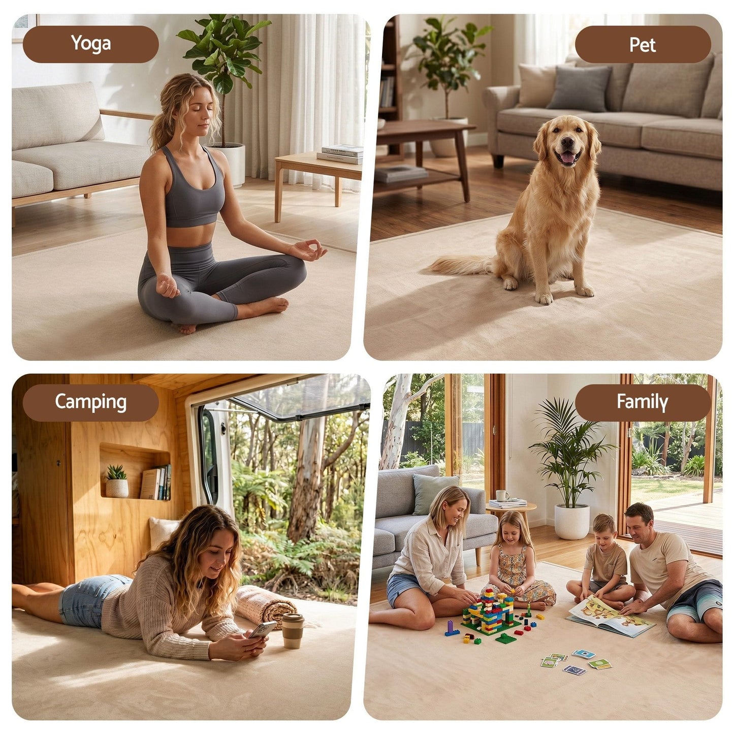 Alona.com.au Home & Garden > Rugs > Floor Rugs Artiss Tatami Mat Floor Mattress 3cm Thick Futon Mattresses Mellow Mat Rugs Living Room Beige