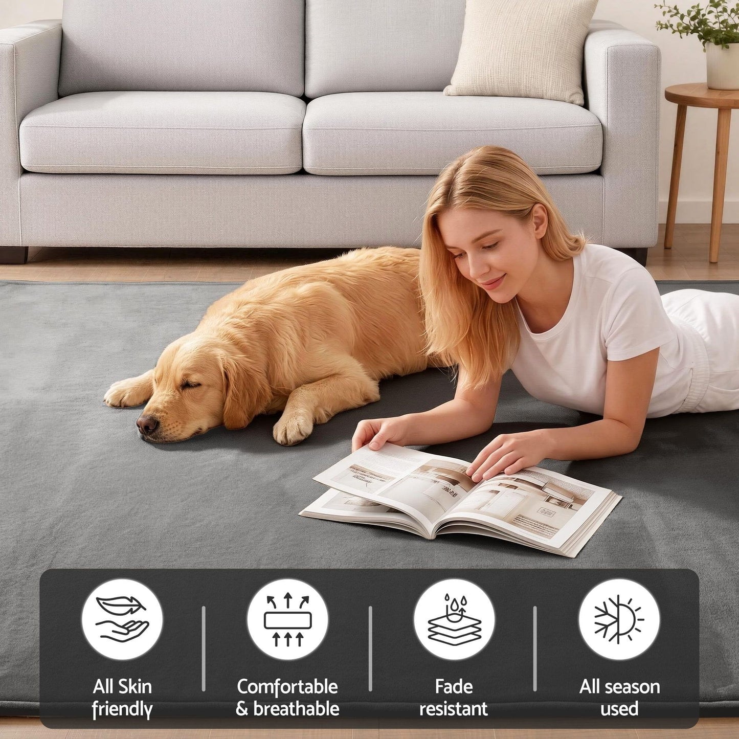 Alona.com.au Home & Garden > Rugs > Floor Rugs Artiss Tatami Mat Floor Mattress 3cm Thick Futon Mattresses Mellow Mat Rugs Living Room Grey
