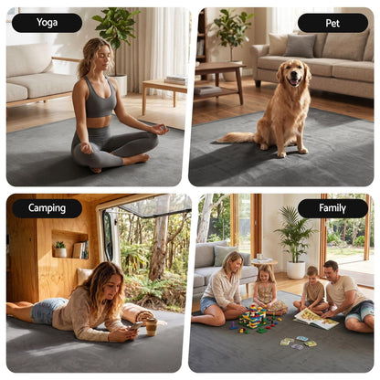 Alona.com.au Home & Garden > Rugs > Floor Rugs Artiss Tatami Mat Floor Mattress 3cm Thick Futon Mattresses Mellow Mat Rugs Living Room Grey
