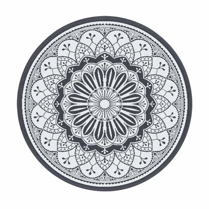 Alona.com.au Home & Garden > Rugs > Outdoor Rugs Gardeon 180CM Outdoor Rug Reversible Carpet PP Area Mat Patio Rugs Round Grey